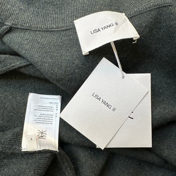 Lisa Yang The Amie Cashmere Coat Jacket Sweater Cardigan Sz 1 S-M Olive Coatigan - Picture 11 of 16